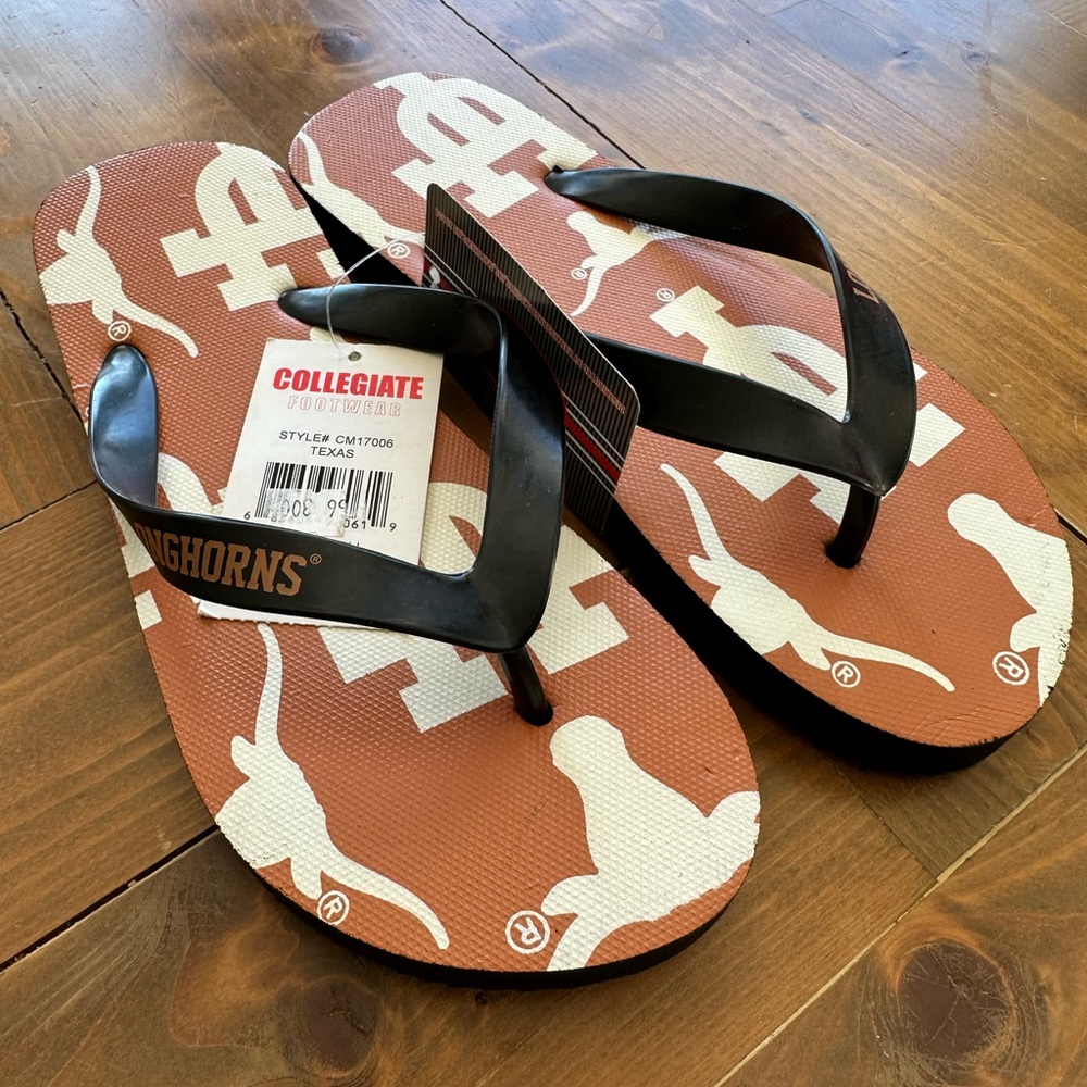 NWT Texas Longhorns Women’s Sandals Size 5 -6 🔥 Flip Flops